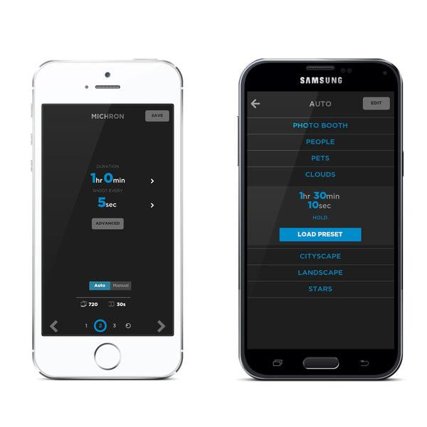 Michron intervalometer time lapse phone camera control nikon canon sony DSLR